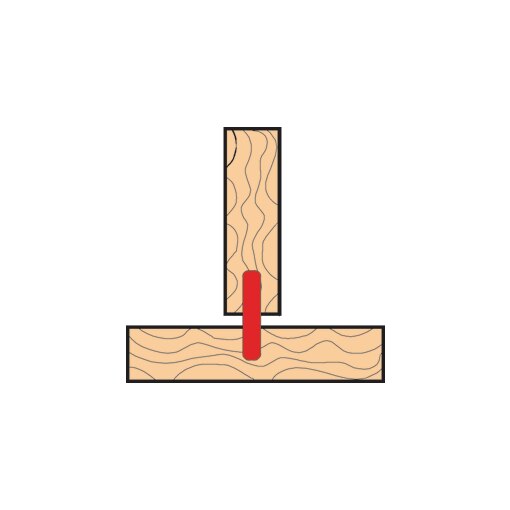 Holzdübel geriffelt